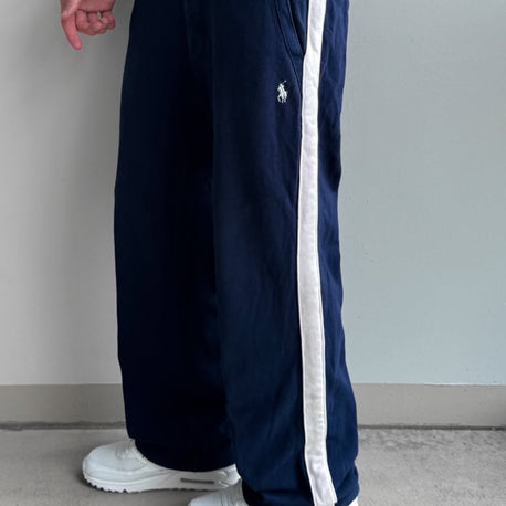 Polo Ralph Lauren Lacivert Yandan Beyaz Şeritli Baggy Jogger