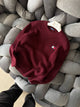 Tommy Hilfiger Bordo Renk Nakış Detaylı Triko Sweatshirt