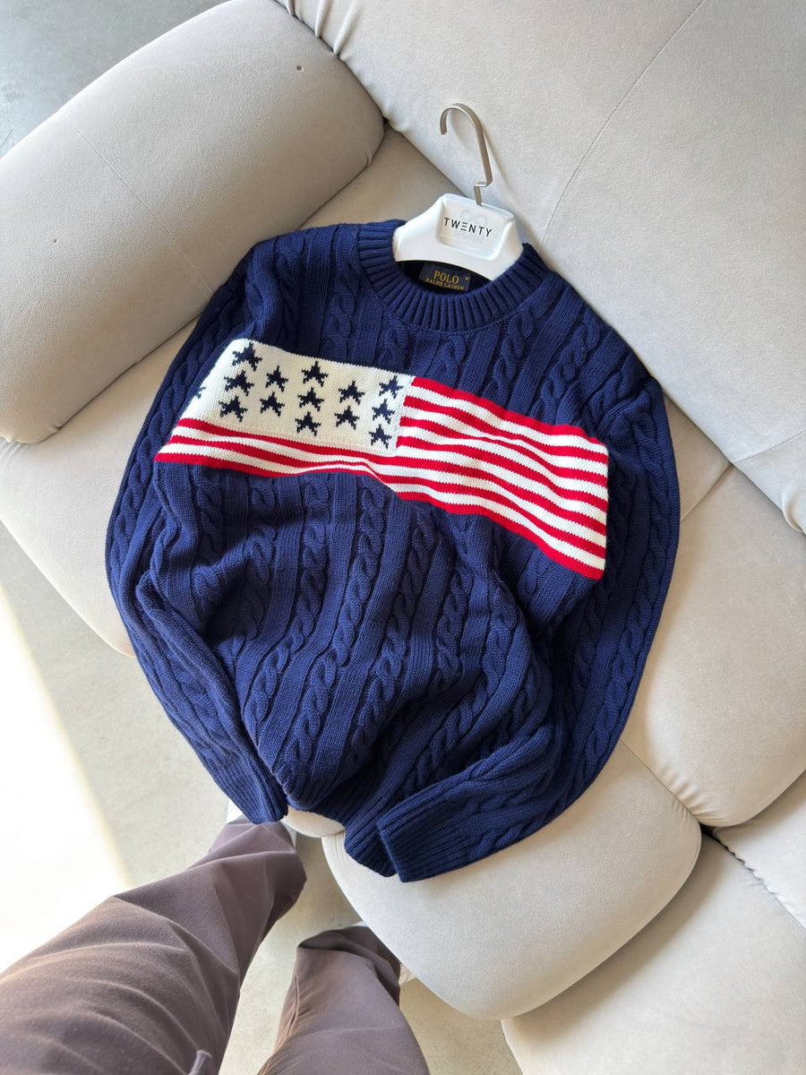 Polo Ralph Lauren Lacivert USA Triko Sweatshirt